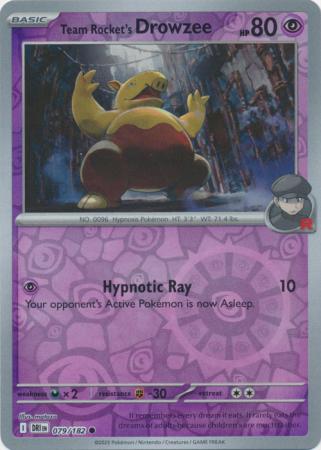 Destined Rivals - 079/182 - Team Rocket’s Drowzee - Reverse Holo