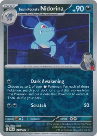 Destined Rivals - 115/182 - Team Rocket's Nidorina - Reverse Holo