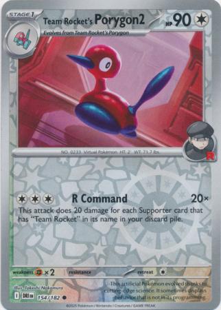 Destined Rivals - 154/182 - Team Rocket’s Porygon2 - Reverse Holo