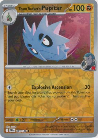 Destined Rivals - 095/182 - Team Rocket's Pupitar - Reverse Holo