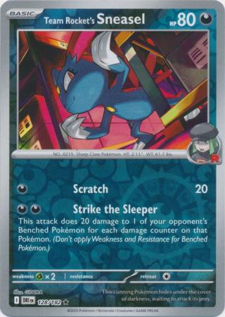 Destined Rivals - 128/182 - Team Rocket’s Sneasel - Reverse Holo