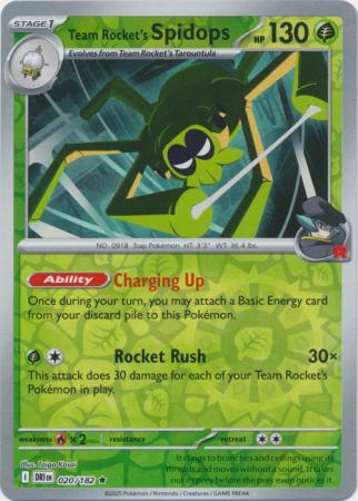 Destined Rivals - 020/182 - Team Rocket’s Spidops - Reverse Holo