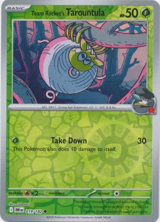 Destined Rivals - 019/182 - Team Rocket’s Tarountula - Reverse Holo