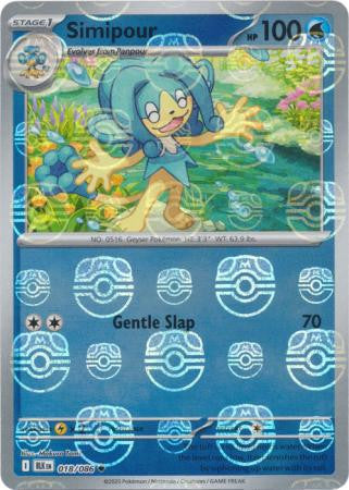 Black Bolt - 018/086 - Simipour - Master Ball Reverse Holo