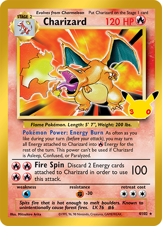 30th Celebration - 004/102 - Charizard - Classic Collection