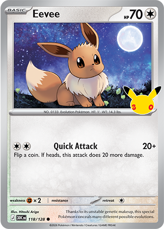 30th Celebration - 118/128 - Eevee