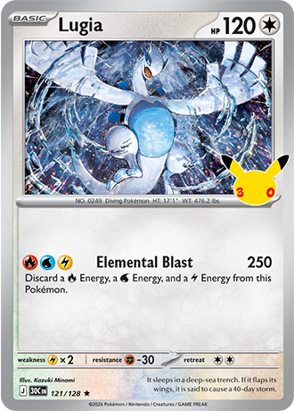 30th Celebration - 121/128 - Lugia - Holo