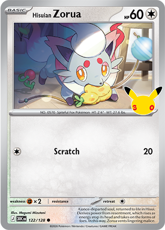 30th Celebration - 122/128 - Hisuian Zorua