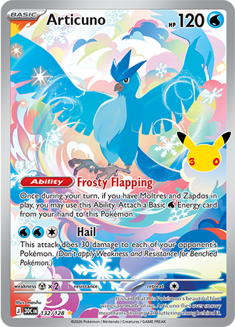 30th Celebration - 132/128 - Articuno