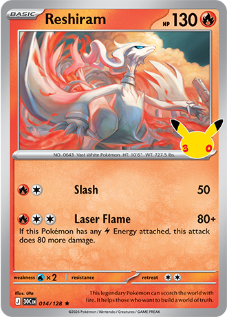 30th Celebration - 014/128 - Reshiram - Holo