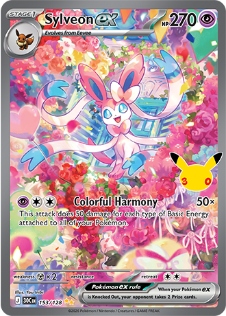 30th Celebration - 153/128 - Sylveon ex