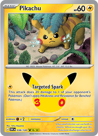 30th Celebration - 038/128 - Pikachu