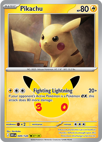 30th Celebration - 049/128 - Pikachu