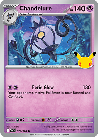 30th Celebration - 075/128 - Chandelure