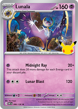 30th Celebration - 080/128 - Lunala - Holo