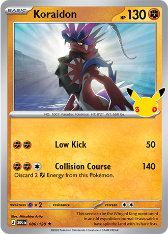 30th Celebration - 086/128 - Koraidon - Holo