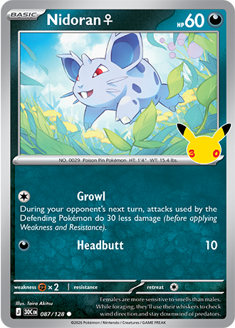 30th Celebration - 087/128 - Nidoran♀