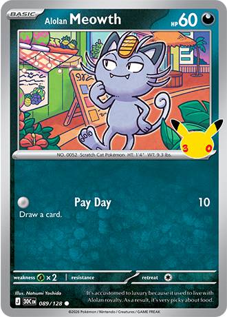 30th Celebration - 089/128 - Alolan Meowth