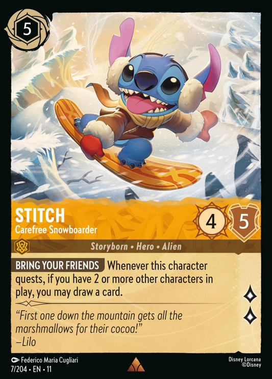 Winterspell - 007/204 - Stitch - Carefree Snowboarder