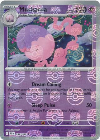 Black Bolt - 036/086 - Musharna - Master Ball Reverse Holo