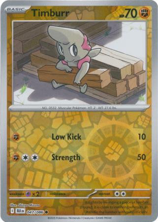 Black Bolt - 047/086 - Timburr - Reverse Holo