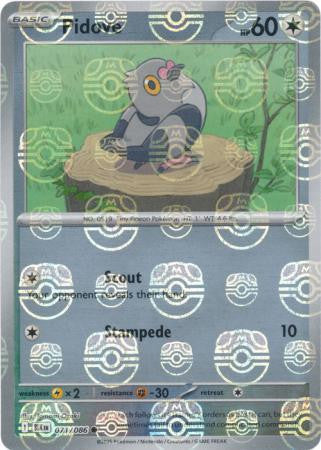 Black Bolt - 071/086 - Pidove - Master Ball Reverse Holo