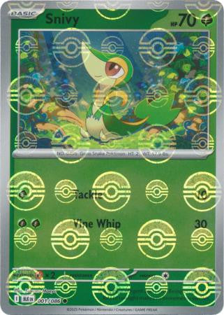 Black Bolt - 001/086 - Snivy - Poké Ball Reverse Holo