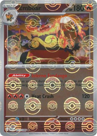 White Flare - 013/086 - Emboar - Poké Ball Reverse Holo