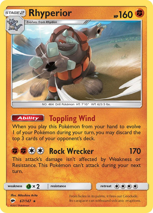 Burning Shadows - 067/147 - Rhyperior - Non Holo