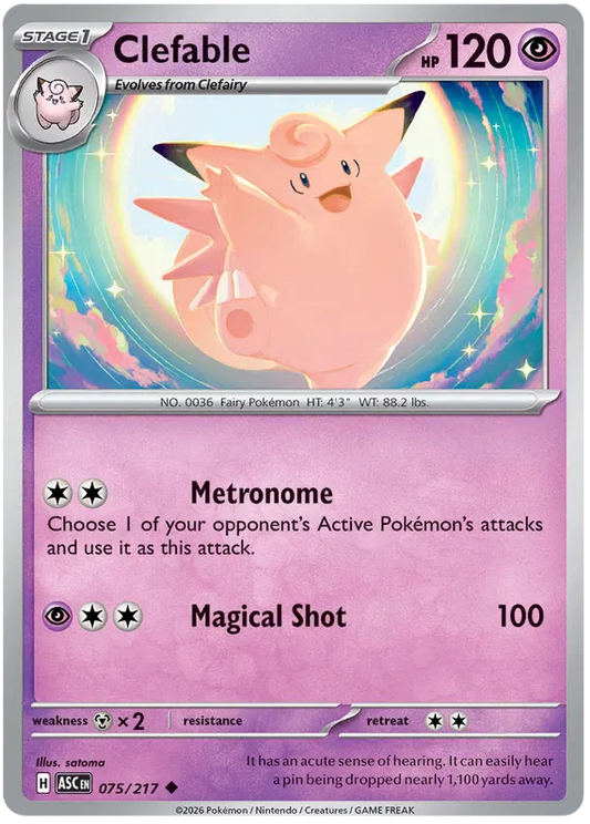 Ascended Heroes - 075/217 - Clefable