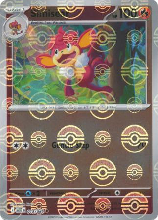 White Flare - 015/086 - Simisear - Poké Ball Reverse Holo