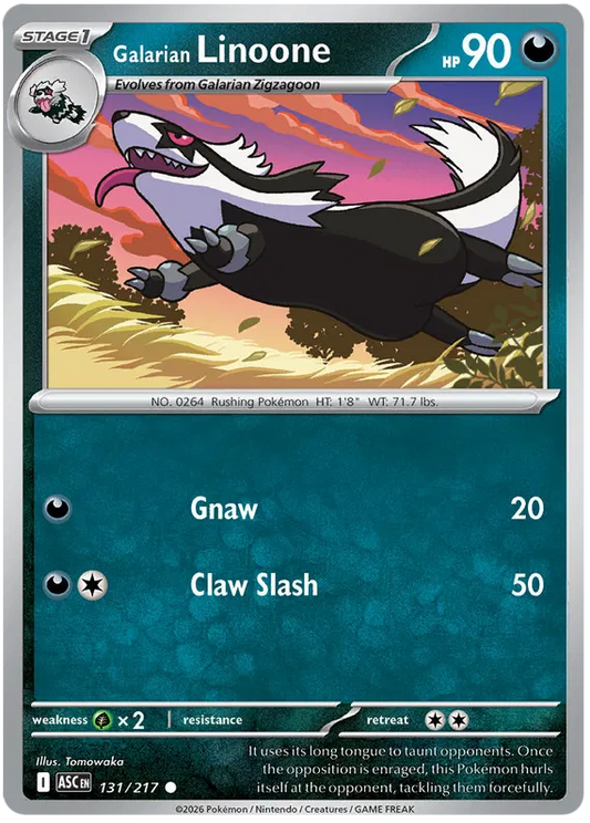 Ascended Heroes - 131/217 - Galarian Linoone