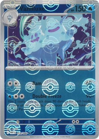 White Flare - 029/086 - Vanilluxe - Poké Ball Reverse Holo