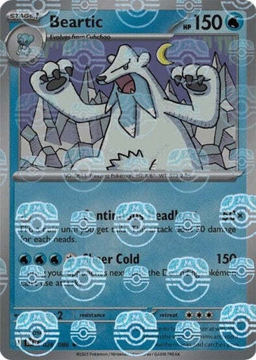 Black Bolt - 026/086 - Beartic - Master Ball Reverse Holo
