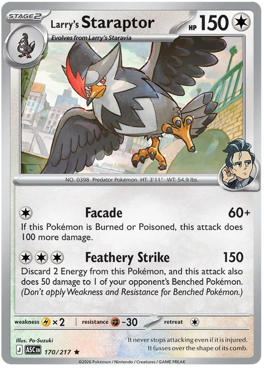 Ascended Heroes - 170/217 - Larry's Staraptor - Holo