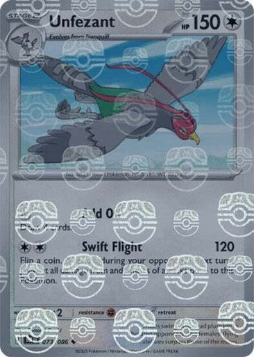 Black Bolt - 073/086 - Unfezant - Master Ball Reverse Holo