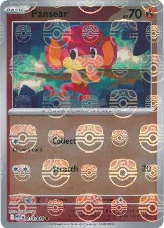 White Flare - 014/086 - Pansear - Master Ball Reverse Holo