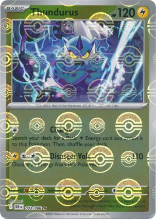 Black Bolt - 033/086 - Thundurus - Poké Ball Reverse Holo
