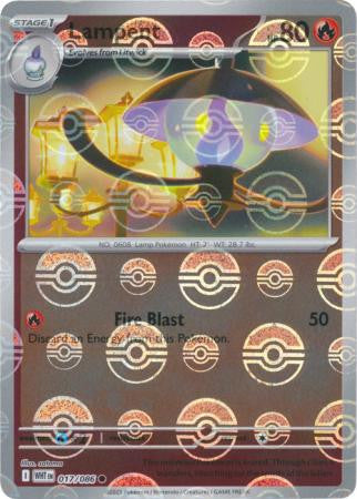 White Flare - 017/086 - Lampent - Poké Ball Reverse Holo