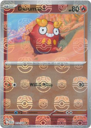 Black Bolt - 013/086 - Darumaka - Master Ball Reverse Holo