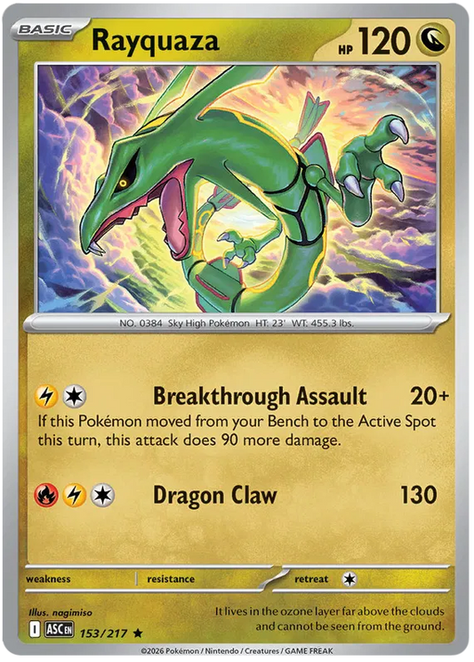 Ascended Heroes - 153/217 - Rayquaza - Holo
