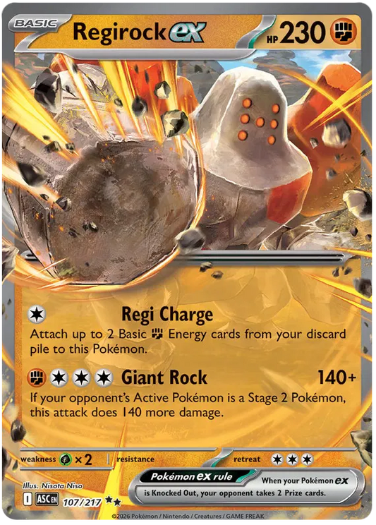 Ascended Heroes - 107/217 - Regirock ex