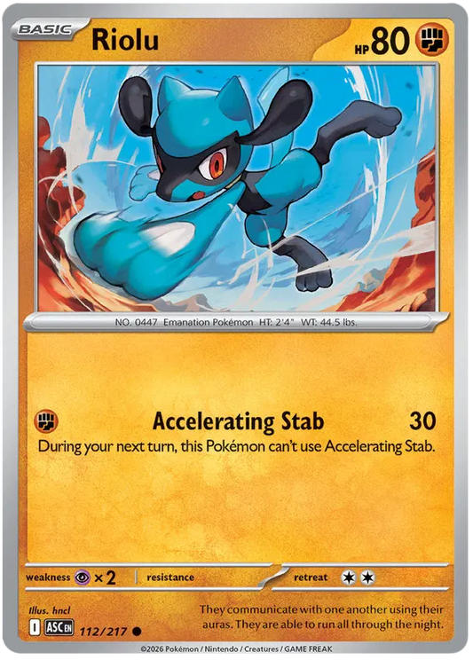 Ascended Heroes - 112/217 - Riolu