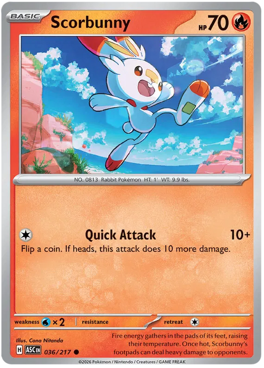 Ascended Heroes - 036/217 - Scorbunny