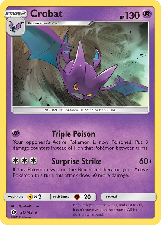 Sun & Moon - 056/149 - Crobat - Holo