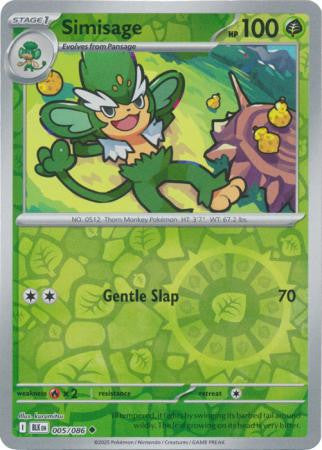 Black Bolt - 005/086 - Simisage - Reverse Holo