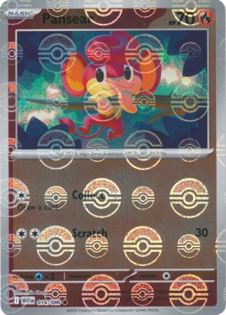 White Flare - 014/086 - Pansear - Poké Ball Reverse Holo