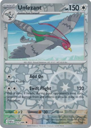 Black Bolt - 073/086 - Unfezant - Reverse Holo