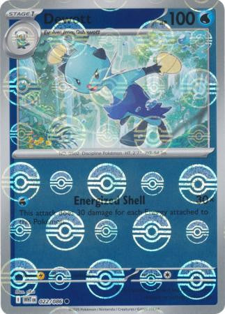 White Flare - 022/086 - Dewott - Poké Ball Reverse Holo