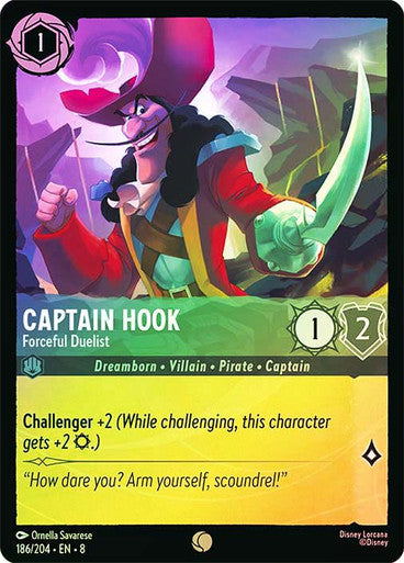 Reign Of Jafar - 186/204 - Captain Hook - Forceful Duelist - Foil